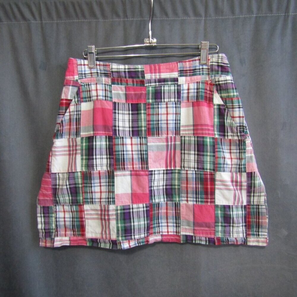 Cape Madras Maine Plaid Patchwork Skort Size 2 Cotton Preppy Golf Tennis Summer - Picture 11 of 11